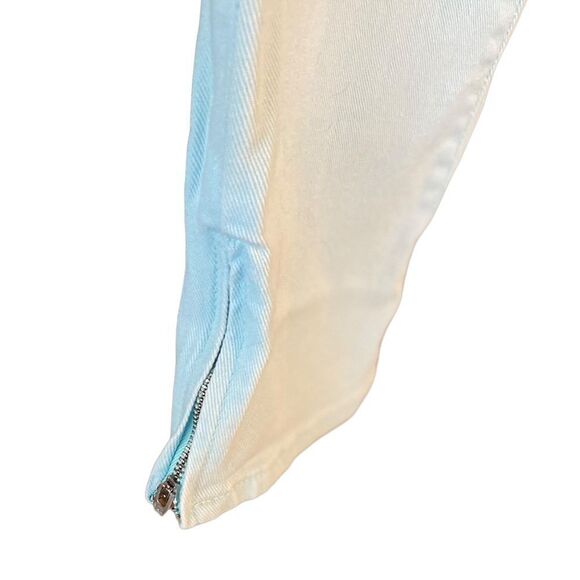 Talbots Sz 6 Turquoise Denim Anke Zippers Crop Ankle Signature Jeans - Picture 5 of 6